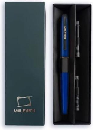 Изображение товара Ручка перьевая Малевичъ С конвертером + два картриджа / 196415 (ультрамарин)
