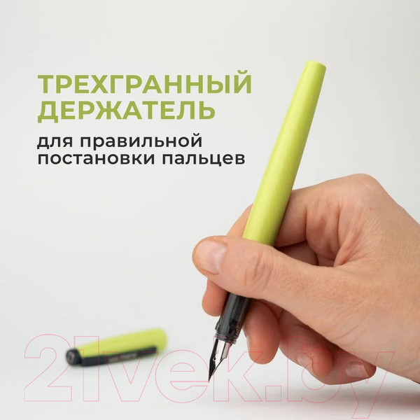 Изображение товара Ручка перьевая Малевичъ С конвертером + два картриджа / 196421 (зеленая мята)