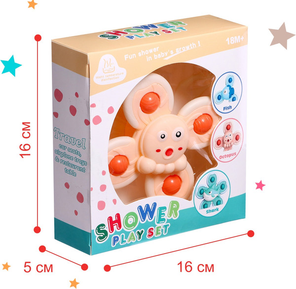 Изображение товара Развивающая игрушка Sima-Land Осьминожка на присоске / 9929692