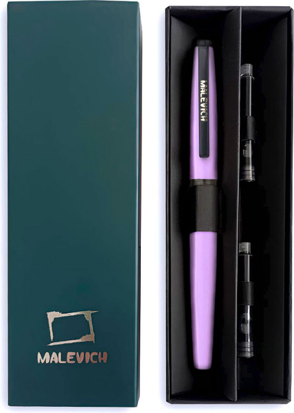 Изображение товара Ручка перьевая Малевичъ С конвертером + два картриджа / 196423 (сиреневый)