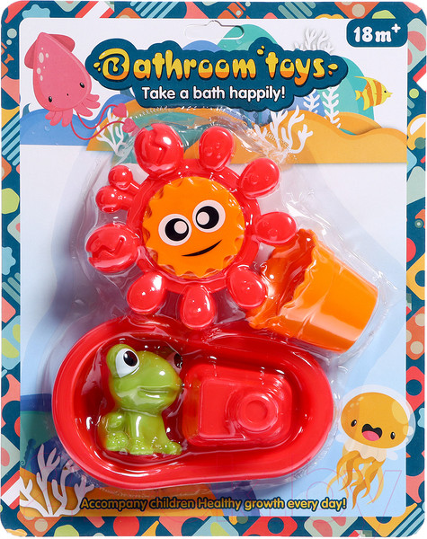 Изображение товара Набор игрушек для ванной Sima-Land Вертушки. Солнышко / 10091182 (4шт)