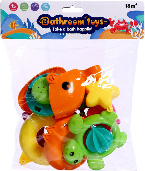 Изображение товара Набор игрушек для ванной Sima-Land Вертушки. Подводный мир / 10091185 (6шт)