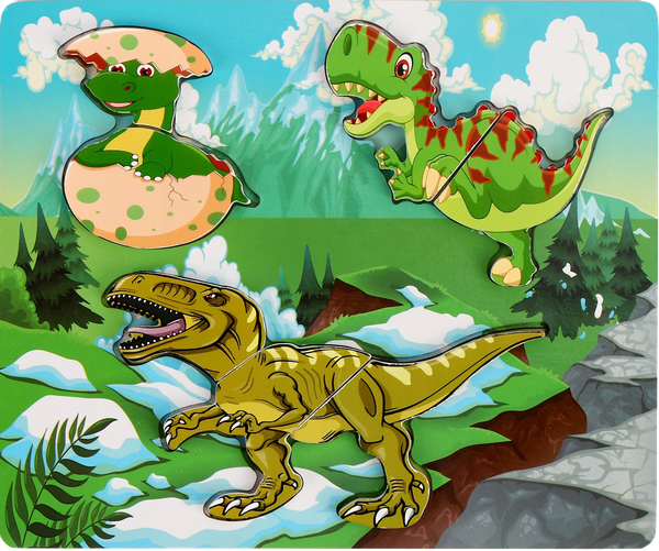 Изображение товара Развивающая игрушка Sima-Land Рамка-вкладыш Маленькие дракоши / 9643836
