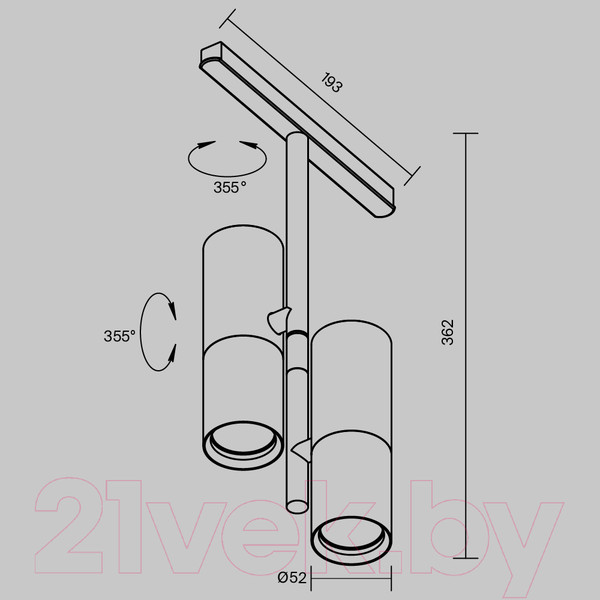 Изображение товара Трековый светильник Maytoni Elti Duo TR005-4-2X12W-DS-BW