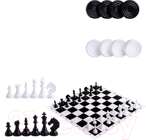 Изображение товара Набор настольных игр Русский стиль Шашки. Шахматы. Бум цена / 07154