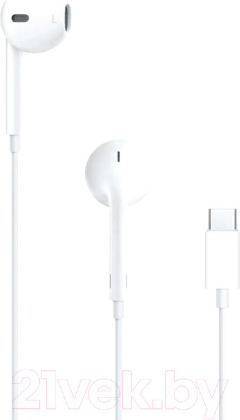 Изображение товара Наушники-гарнитура Apple EarPods с разъемом USB-C A3046 / MTJY3
