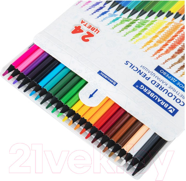 Изображение товара Набор цветных карандашей Brauberg 181858 (24цв)