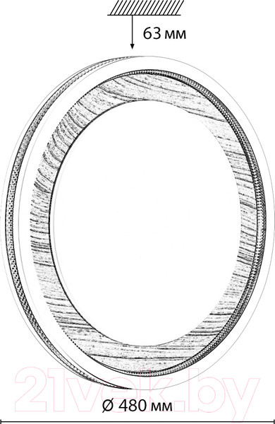 Изображение товара Потолочный светильник Sonex Mavi Wood 7681/EL