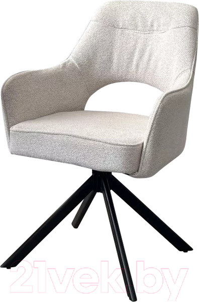 Изображение товара Стул M-City Guara поворотный / 619M05465 (бежевый/белый Raven 22/черный каркас)