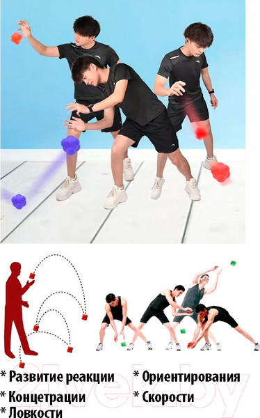 Изображение товара Мяч для тренировки реакции Sabriasport 6.5см (желтый)