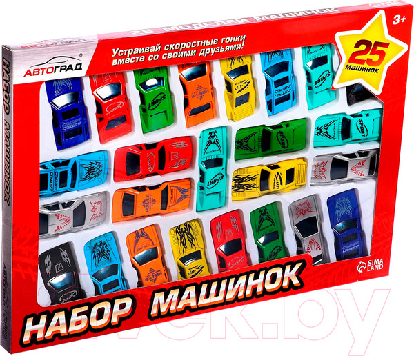 Изображение товара Набор игрушечных автомобилей Автоград Супергонщик / 6989370