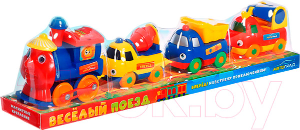 Изображение товара Поезд игрушечный Автоград Паровоз. Забавное путешествие / 5555352