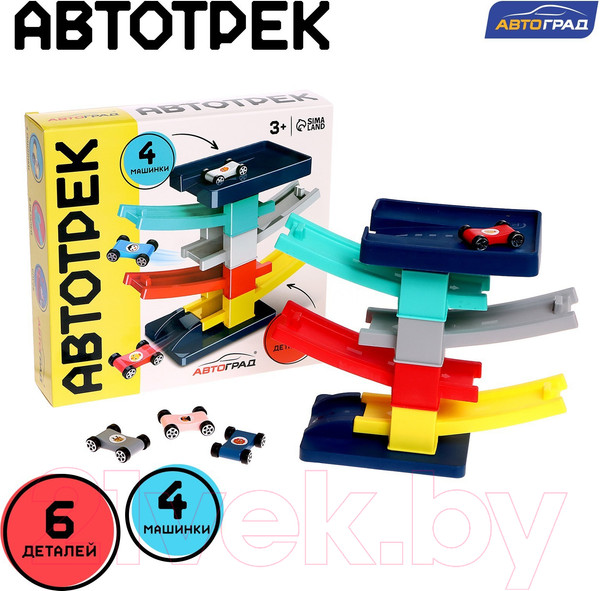 Изображение товара Автотрек Автоград Гонки по склону с 4 машинками 6875 / 7069560