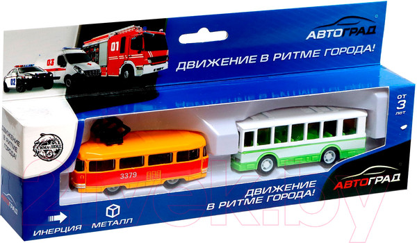 Изображение товара Набор игрушечных автомобилей Автоград Город / 7636267