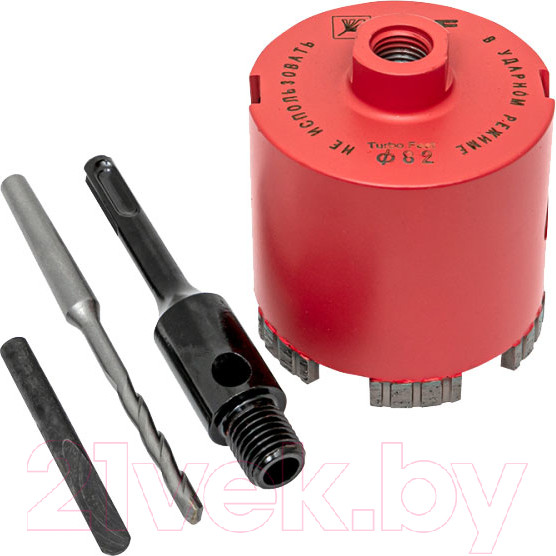 Изображение товара Коронка EKF Turbo Fast 82 DCH-82TRB Алмазная / dch-82-trb-m16