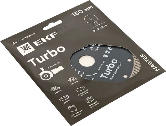 Изображение товара Отрезной диск алмазный EKF Turbo dd-150t