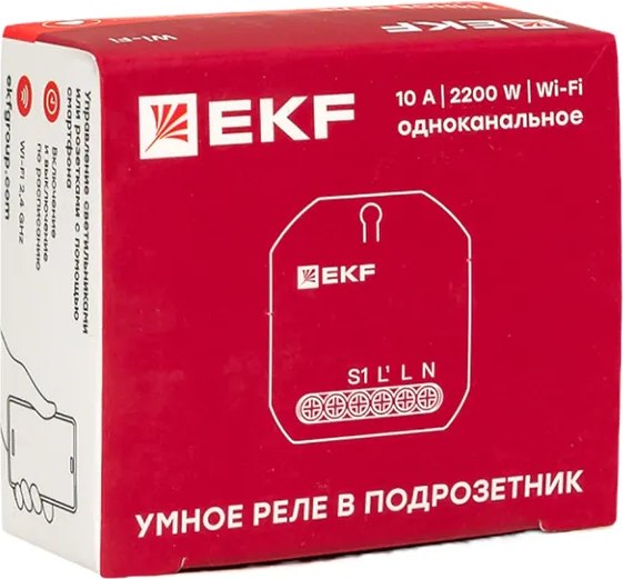 Изображение товара Умное реле EKF Connect Wi-FI 1-канальное / ssh-1g-wf