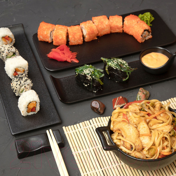 Изображение товара Блюдо Corone Bushido 24074 / фк6505 (черный)