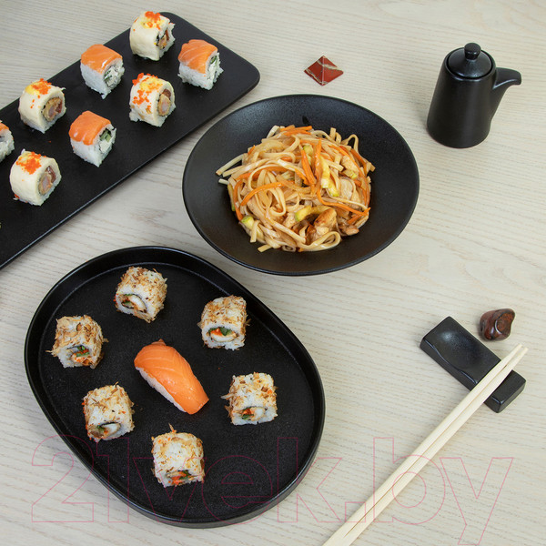 Изображение товара Блюдо Corone Bushido 24081 / фк6512 (черный)