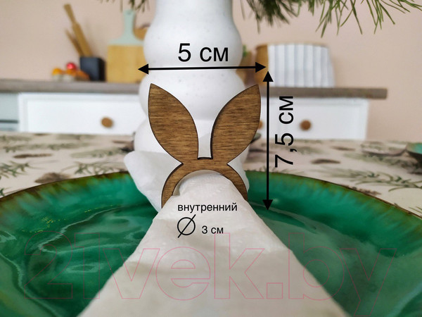 Изображение товара Набор колец для салфеток ОМурМебель Ушки (6шт)