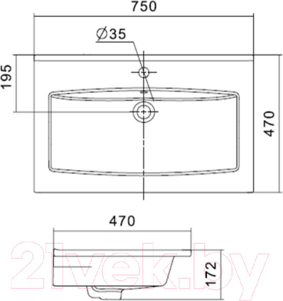 Изображение товара Тумба с умывальником Акватон Форест 75 (1A2783K0FR4D0)