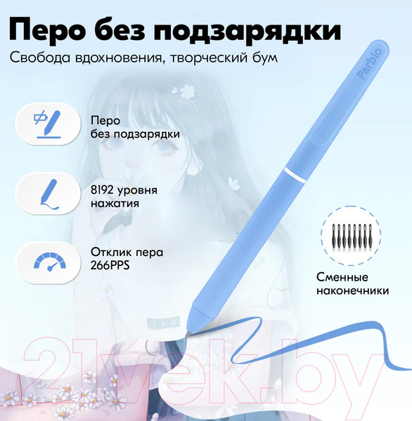 Изображение товара Графический планшет Parblo Ninos N4 (черный)