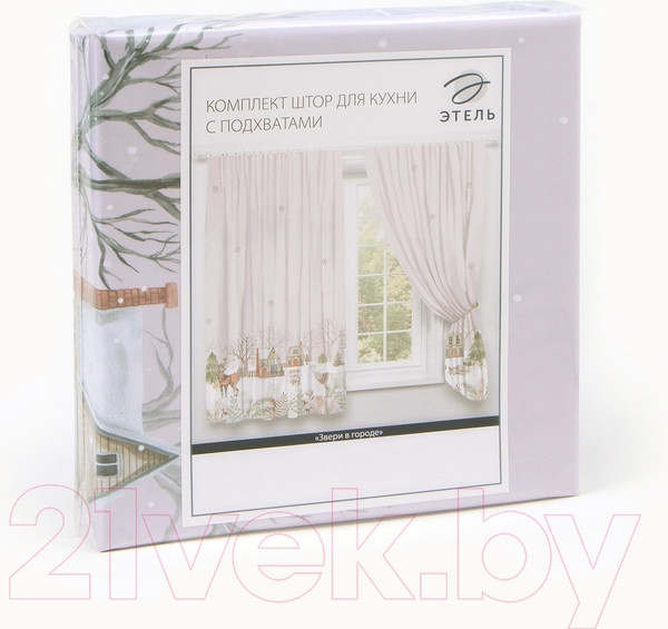 Изображение товара Комплект штор Этель Звери в городе / 9933893 (2шт, 145x180)