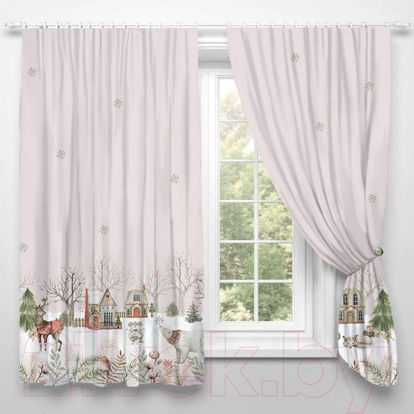 Изображение товара Комплект штор Этель Звери в городе / 9933893 (2шт, 145x180)