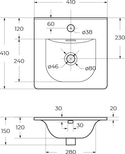 Изображение товара Умывальник BelBagno BB-8099-3-40