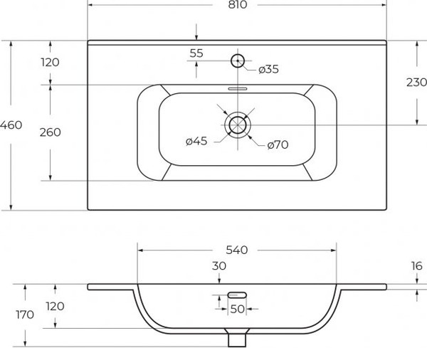 Изображение товара Умывальник Cezares CZR-8095-80