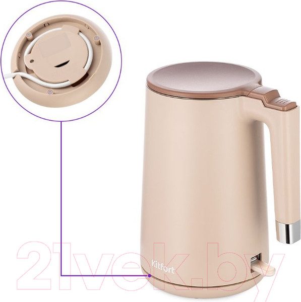 Изображение товара Электрочайник Kitfort КТ-6662-1 (бежевый)