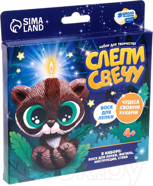 Изображение товара Набор для изготовления свечей Школа талантов Слепи свечу. Милый енотик / 7085531
