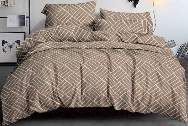 Изображение товара Комплект постельного белья Бояртекс №6564-2 2.0 с европростыней (полисатин)