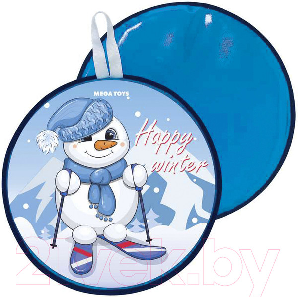 Изображение товара Санки-ледянка Mega Toys Снеговик на лыжах / 14311