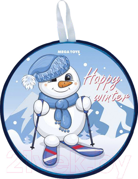 Изображение товара Санки-ледянка Mega Toys Снеговик на лыжах / 14311