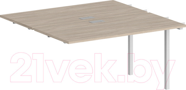 Изображение товара Комплект столов модульных Norden 120x123.8x75 / SG.211.OL.44.WH (белый/дуб светлый)