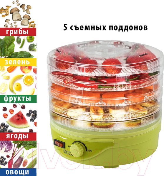 Изображение товара Сушилка для овощей и фруктов Econ ECO-3012FD