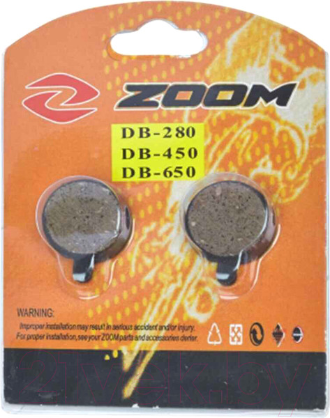 Изображение товара Колодки тормозные для велосипеда ZOOM DB-01