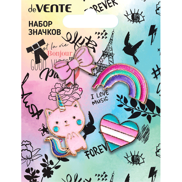 Изображение товара Набор значков deVente Kitty / 8092114 (4шт)