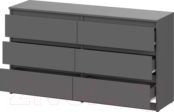 Изображение товара Комод Mio Tesoro Денвер с ящиками (графит серый)