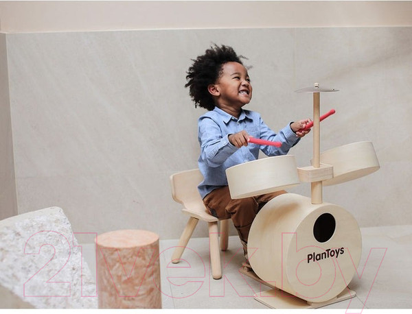 Изображение товара Музыкальная игрушка Plan Toys Барабанная установка / 6440