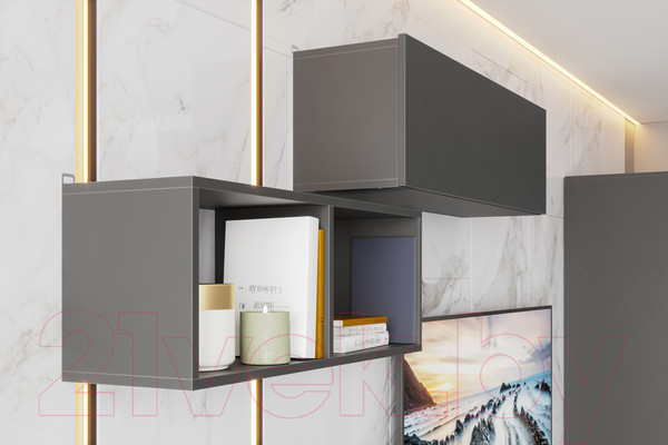 Изображение товара Шкаф навесной Mio Tesoro Денвер (графит серый)