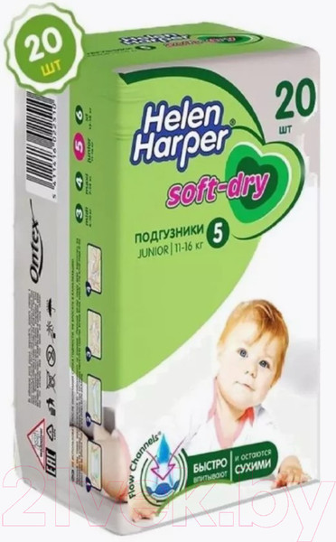 Изображение товара Подгузники детские Helen Harper Soft & Dry Junior (20шт)