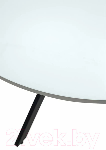 Изображение товара Обеденный стол M-City Дарио D100 / 464M05632 (белый стекло/черный)
