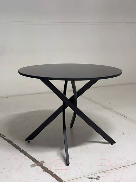 Изображение товара Обеденный стол M-City Дарио D100 / 464M05633 (черный стекло/черный)