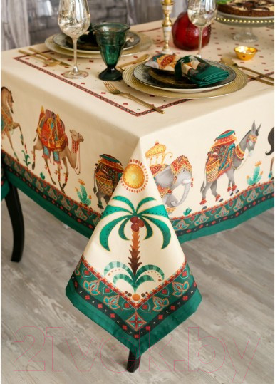 Изображение товара Комплект столового белья Этель Нью-Дели. Скатерть + салфетки / 4136550