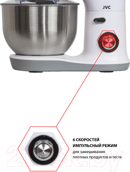 Изображение товара Миксер стационарный JVC JK-MX510 (серебристый)