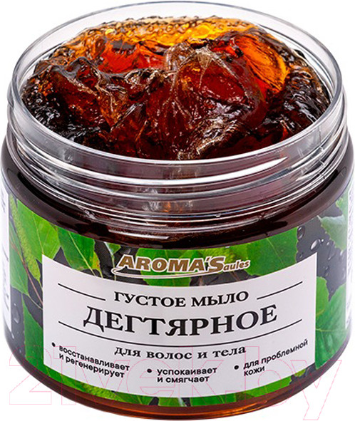 Изображение товара Мыло густое Aroma Saules Дегтярное для тела и волос (250мл)