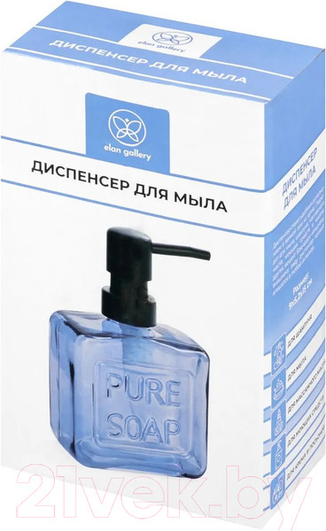 Изображение товара Дозатор для жидкого мыла Elan Gallery 240344 (голубой)