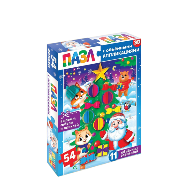 Изображение товара Развивающая игра Puzzle Time Наряжаем елочку / 9672113 (54эл)